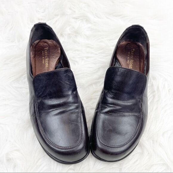 Taryn Rose Brown Slip On Leather Loafers - Picture 1 of 8